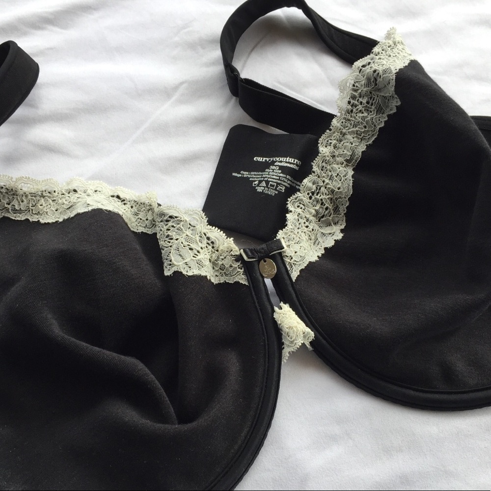 Curvy Couture black wired bra size 38G